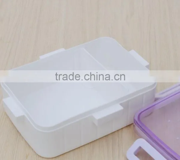 Plastic Rectangular Fresh Preserving Lunch Box With Lock Bento Box photo-6
