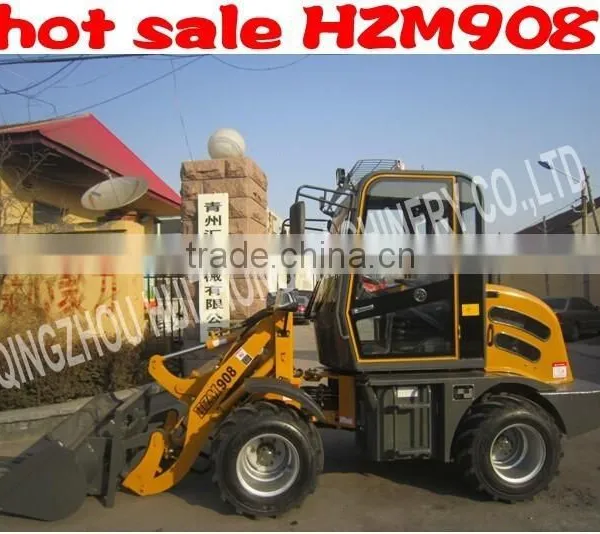 800KG Mini Wheel Loader Price List HZM908 Chinese Wheel Loader With Protection Chain photo-2