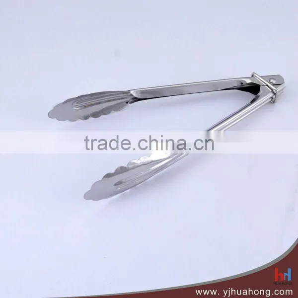 7" Stainless Steel Service Kitchen Food Tongs photo-2