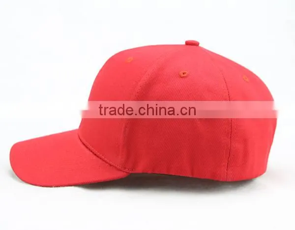 Red Cotton 6 Panel Unisex Custom Fitted Flex Fit/flexfit Baseball Caps and Hats Embroidered photo-3