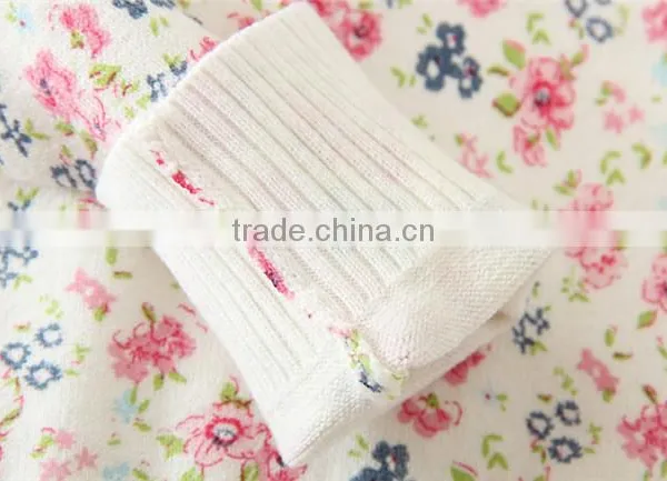 Princess Warm Fashion Pullovers Weave Knitting Pattern Round Neck Cute Flower Print Girls Kid Sweater photo-5
