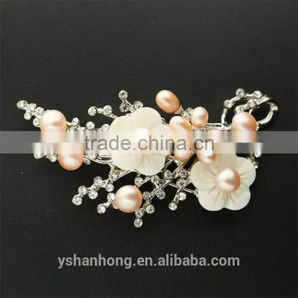South Korea's Joker Natural Pearl Diamond Brooch Plum Flower Pin Wholesale photo-4