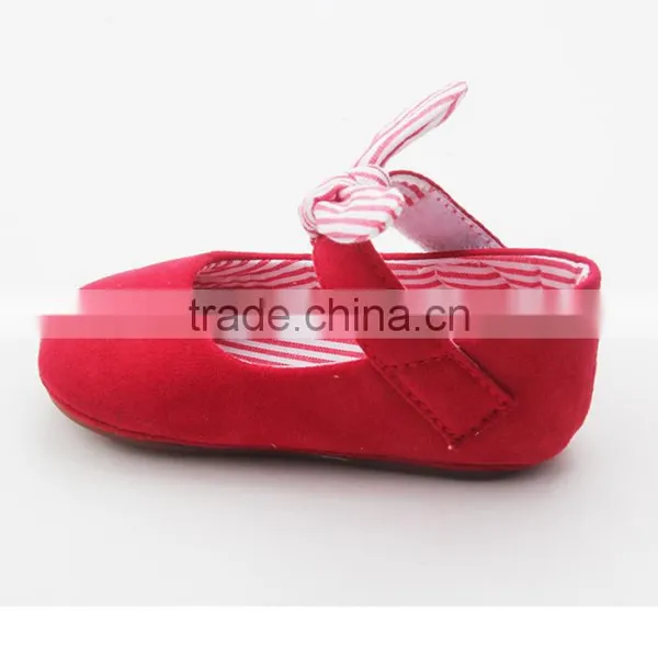 Girls Dance Red Faux Soft Leather Baby Shoes photo-5