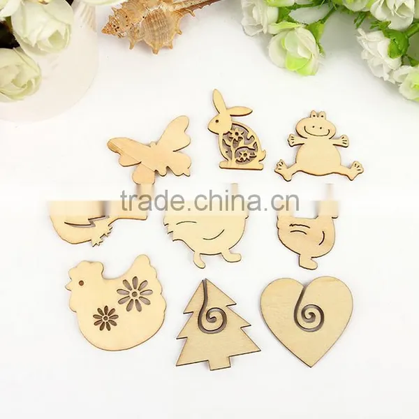 DIY Painting Unfinished Wood Accessories Hollow Flower Crafts photo-4