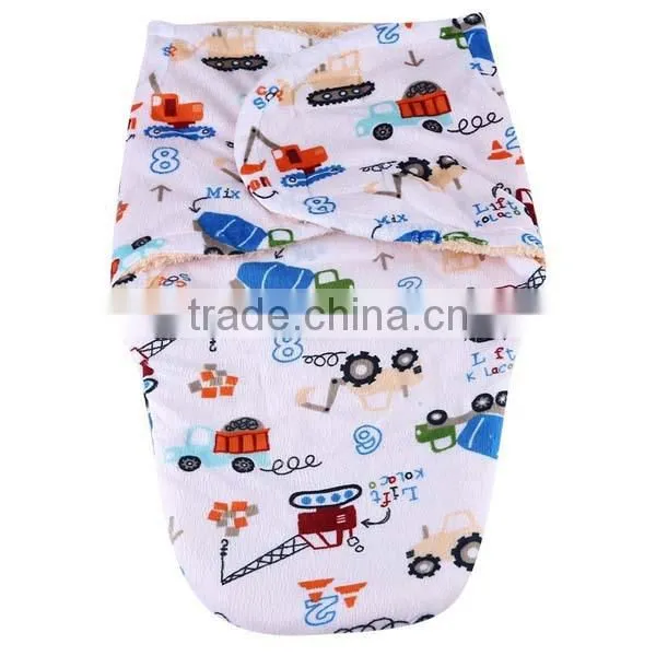Autumn Winter Thick Coral Fleece Baby Swaddle Wrap photo-5