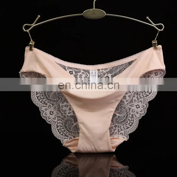 Women's Sexy Lace Panties Seamless Cotton Breathable Panty Hollow Briefs Plus Size Underwear photo-4