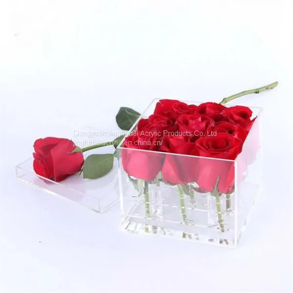 Hot Selling Japanese Customized Size Cake Box Gift Chocolate Box Clear Lucite Flower Box photo-2