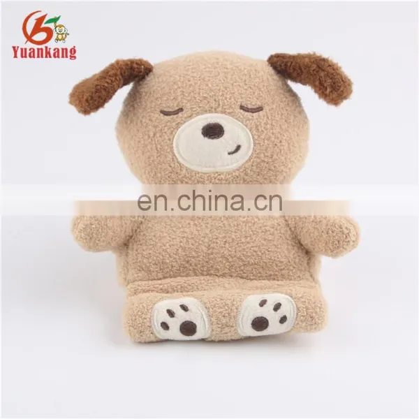 Plush Stuffed Puppy Promotional Giveaway Toys Dog Mobile Phone Holder