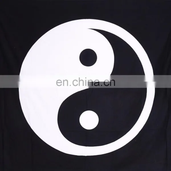 Latest 2017 Indian Queen Yin Yang Mandala Handmade Decor Tapestry Bedspread Wall Hanging Gypsy Cotton Throw Bedsheet photo-2