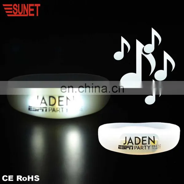 2018 SUNJET Best Selling Product Popular Full Silicone Material LED Bracelet Motion Activated photo-2