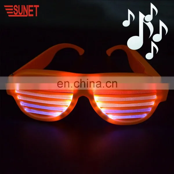 2018 Christmas Party Favor Sound Activated LED Multicolors Glasses photo-3