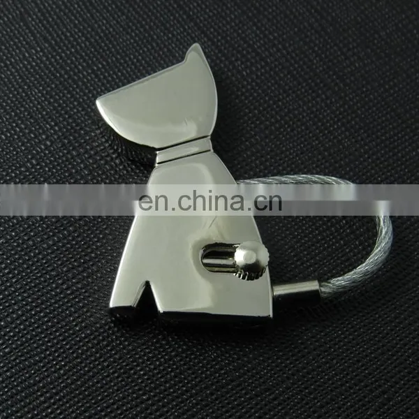 Cute Cat Shape Stainless Steel Wire Rope Key Chain for Souvenir Gifts photo-2