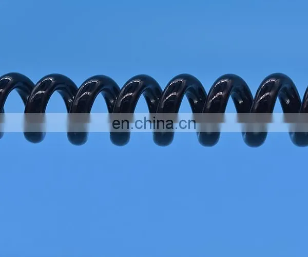 Spiral Retractable Coil Network Cat5e Patch Cable Low Voltage Flexible Retractable Spiral Spring Coiled Cable photo-4