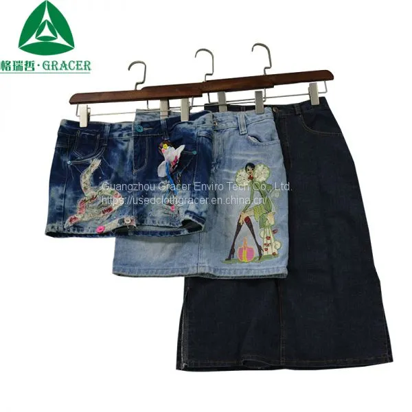 Clean Second Hand In Bales Ladies Jeans Skirt Used Clothes photo-2
