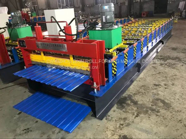 Roofing Tile Trapezoidal Wall Panel Steel Cold Roll Forming Machine With High Speed photo-2