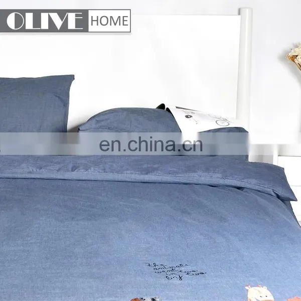 Wholesale Home Textile Luxury Embroidery Animal 100% Cotton Comforter Quilt Set Bed Sheet Cover Set Baby Bedding Set For Kids photo-3