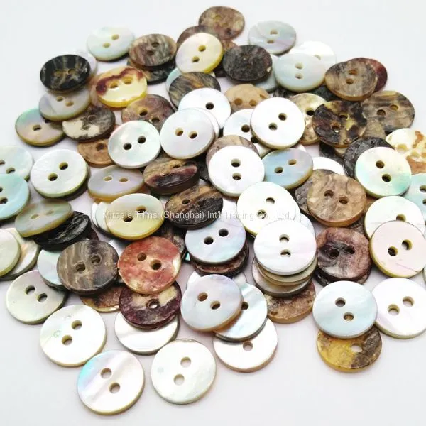 Natural Shell Button With Laser Line