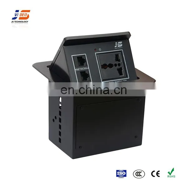 Video Conference Meeting Table With Cable Pop up Multimedia Socket Box