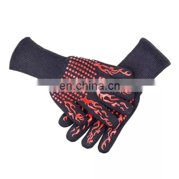Haushalts-Küchen-Mikrowellenkoch- BBQ-Grill- Back-Silikonofen-Hitzebeständige Handschuhe photo-3