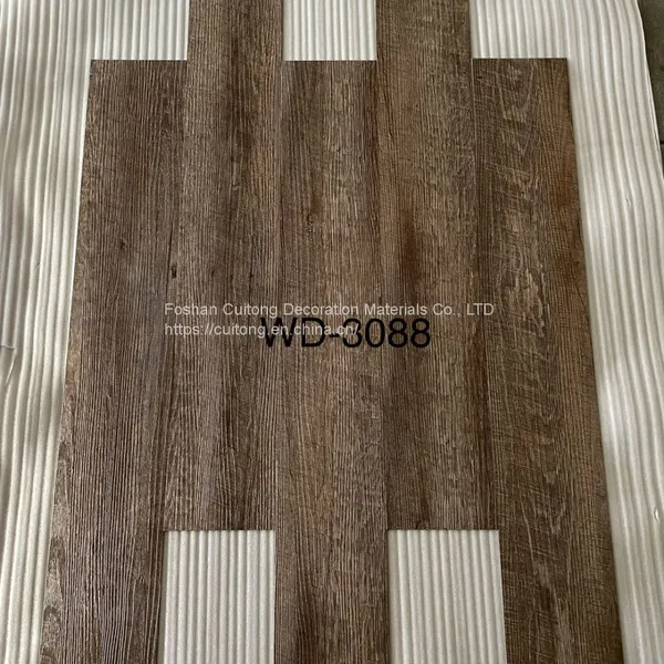 Sheet Stone Plastic Floor Tile Wood Grain PVC Plastic Floor Back Dry LVT Floor Guangdong Manufacturers Wholesale 3mm Floor Glue photo-2
