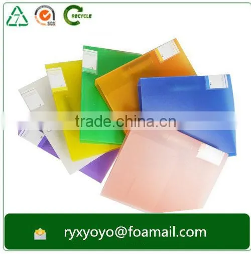 Office Stationary a4 Size pp Hard Plastic 2 D Metal Clip File Folder photo-6