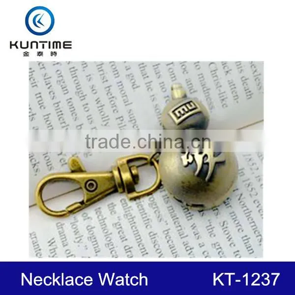 Bronze Lovely Vintage Digital Watch Cucurbit Design Quartz Necklace Watch Watch