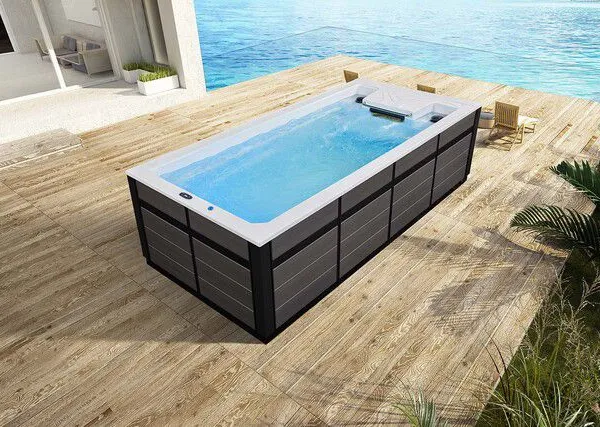 5,5m Großhandelshaus-Schwimmbad, Glasfaserschwimmbad, Gartentherapieschwimmbad, Whirlpool-Kombination