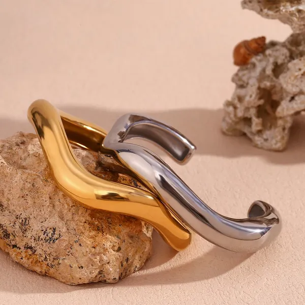 Stainless Steel Cuff Bracelet Engravable Surface, 40-60cm Length, 304 Grade for Jewelry Production photo-5