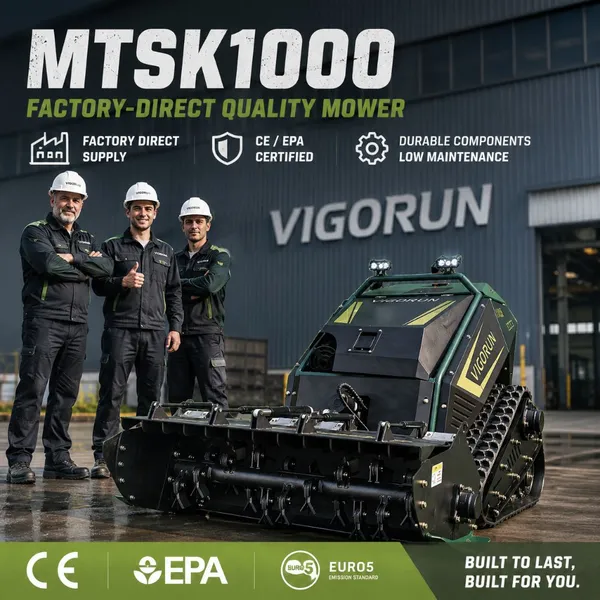 Vigorun MTSK1000 Electric Chain Flail Mower Automatic Industrial Remote Control Lawn Mower For Unmanned Operation