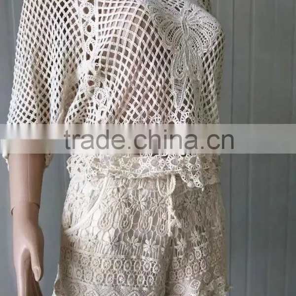 Ladies Hot/embroidery Flower Shorts/water Soluble Lace Shorts for Girls photo-4