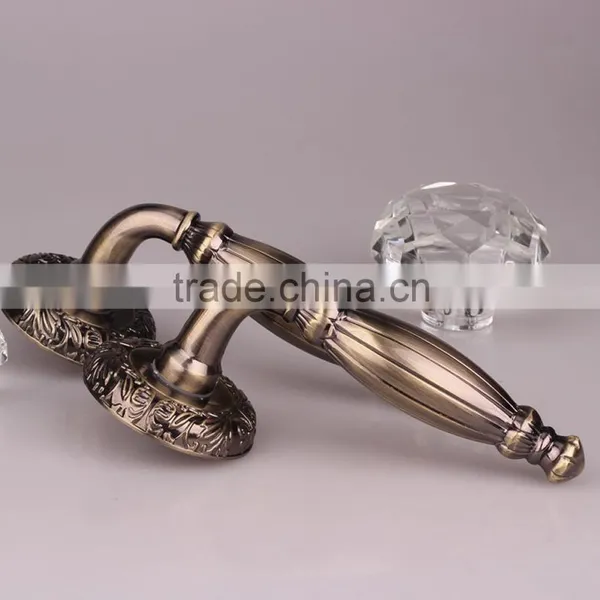 H57-23AB Entrance New Design Safety Rosette Door Lock With Silding Safety Lock AB Handle photo-5
