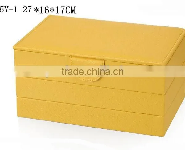 W1275Y-2 Wholesale 10'' Stackable Jewelry Display Tray Wooden Jewelry Case Leather Jewelry Tray photo-5