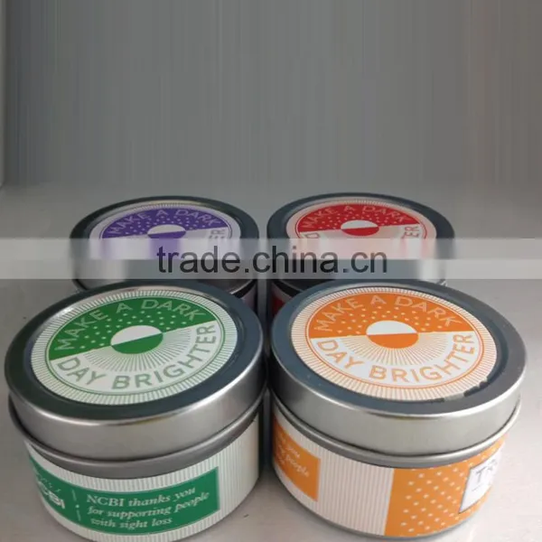 Multi-colored Scented Tin Candles With Metal Lid photo-4