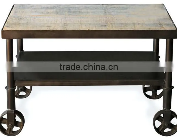 Vintage Industrial Coffee Table, Coffee Table, 1940 Retro Style Coffee Table