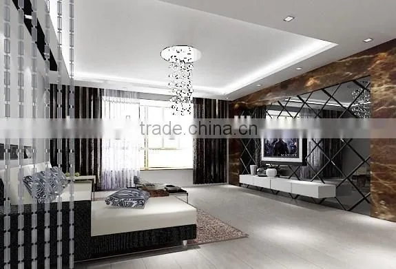 TV Background 3D Digital Printing Cystal Glass, 3d Wall For Living Room Use