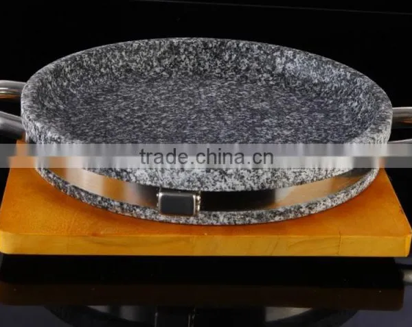 Natural Stone Griddle Grill Pan With Board Fry Pan