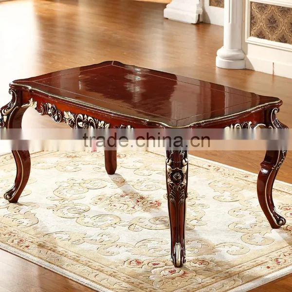 Luxury Classical Royal Baroque French Style Traditional Carved Wooden Antique Gold Silver Stroke Dark Brown Dining Room Set Quality Choice photo-5