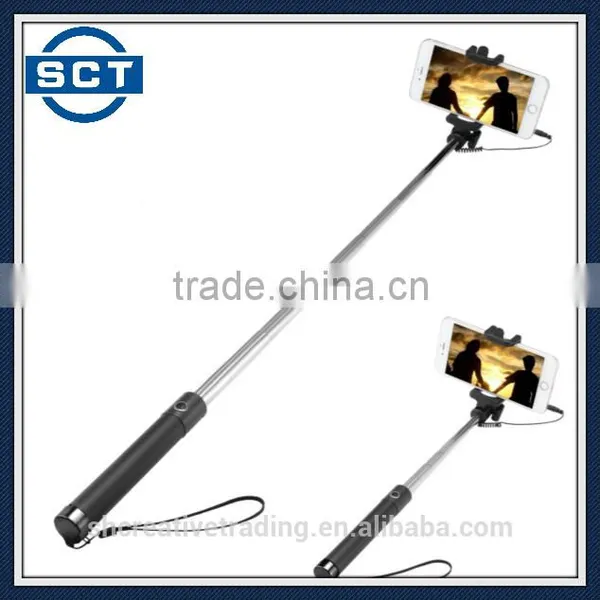 Mini Wire Controlled Extendable Selfie Stick Monopod for IOS & Android Phones photo-5