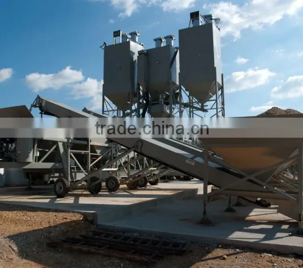Commercial Continuous Mobile Concrete Plant With Wheel for Sale, CE/ISO