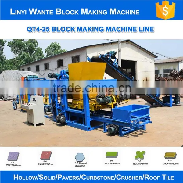 China Wante Brand Block Machinery QT4-25 Cement Bricks Molding Machine Cement And Concrete Block Making Machine Quality Choice photo-2