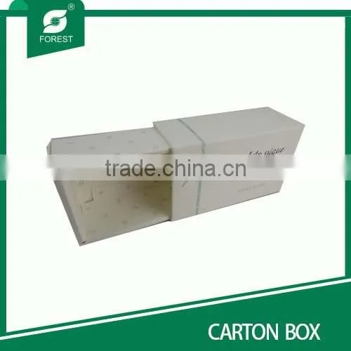 White Cardboard Drawer Box White Carton Box With Hot Stamping photo-2