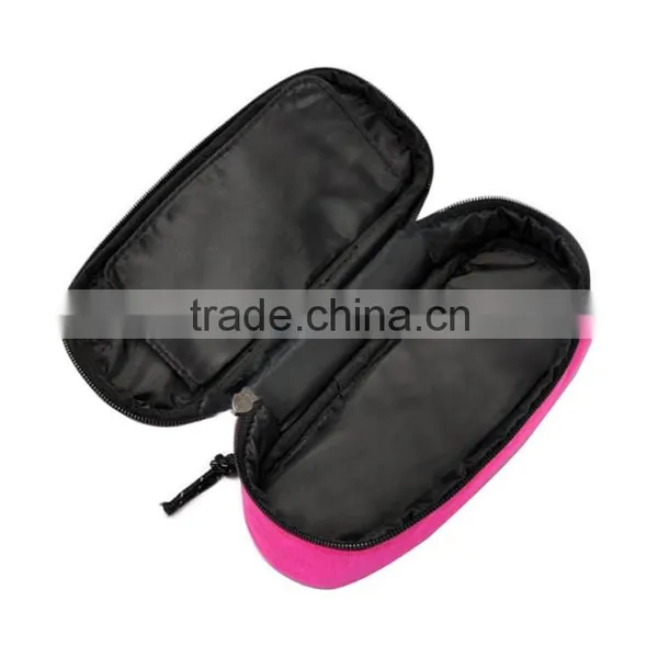 Big Capacity Multi-function Makeup Brush Case Pink Zipper Polyester Case photo-5