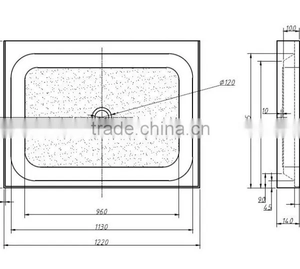 CUPC 3 Side Aclove Tile Flange Shower Tray,shower Trays,usa Shower Base photo-3