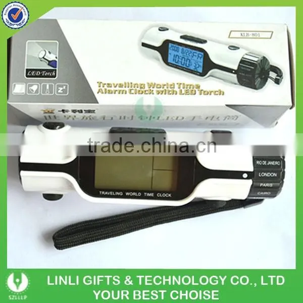 Promotional Gift Led Torch World Time Travel Clock photo-3