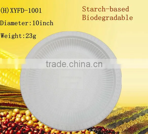 Biodegradable Disposable 10inch Plate With 3 Compartments Bio Tableware