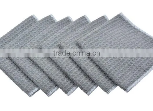 Sinland Microfiber Waffle Weave Kitchen Towels Dish Cloth 16inch X 24inch Grey photo-6