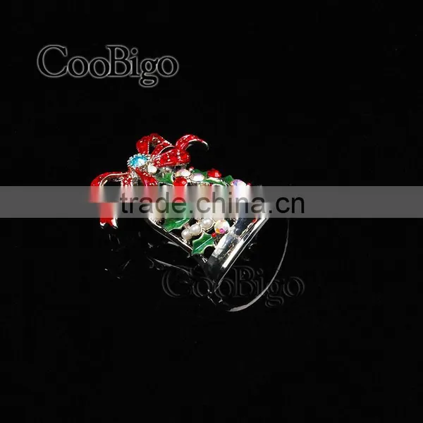 Fashion Jewelry Rhinestone Pearl Charming Christmas Jingle Bell Pin Brooch Christmas Party Promotion Gift Apparel Accessories photo-4