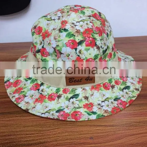 Colorful Floral Designer Printed Custom Bucket Hat photo-2