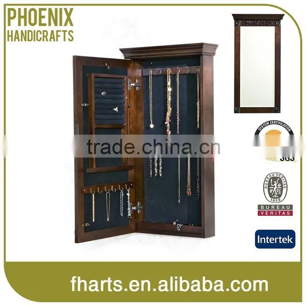 Modern American Style Furniture Wall Hanging Makeup Mirror Jewelry Cabinet, American Style Wall Cabinet for Jewelry