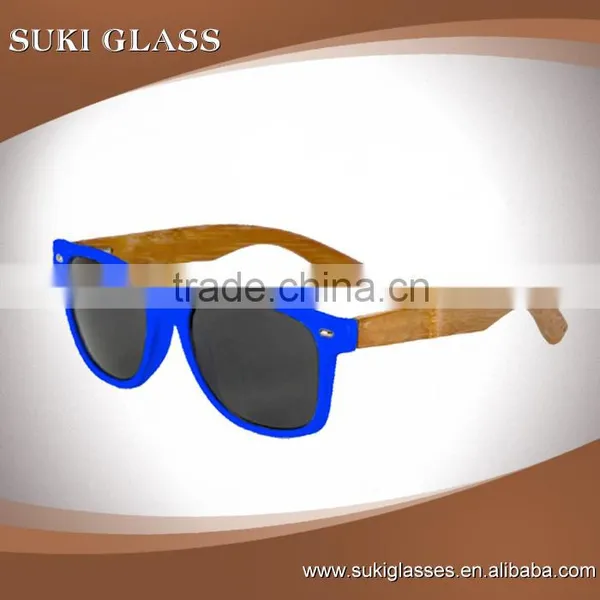 Logo Laser Aviator Bamboo Google Sunglasses Bamboo Temple Sunglasses